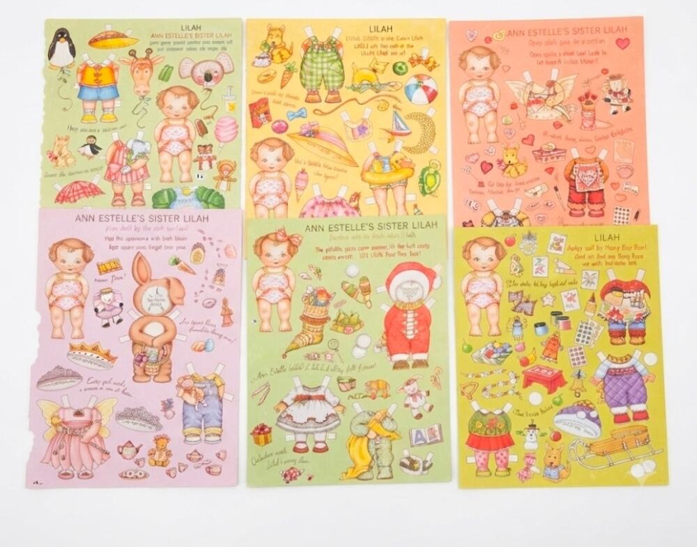 Mary Engelbreit Lilah Paper Dolls Uncut Ann Estelle's Baby Sister